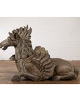 Thai Vintage Painted and Carved Winged Wooden Horse with Striking Expression-2. Asian & Chinese Furniture, Art, Antiques, Vintage Home Décor for sale at FEA Home