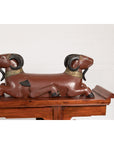 Pair of Vintage Northern Thai Double Ram Sculptures with Reddish Brown Lacquer-6. Asian & Chinese Furniture, Art, Antiques, Vintage Home Décor for sale at FEA Home