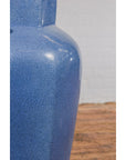 Tall Blue Glaze Lidded Hexagonal Vase with Crackle Finish, Vintage-10. Asian & Chinese Furniture, Art, Antiques, Vintage Home Décor for sale at FEA Home