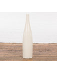 Tall Prem Collection Handmade Artisan Cream Glaze Vase with Slender Lines-3. Asian & Chinese Furniture, Art, Antiques, Vintage Home Décor for sale at FEA Home