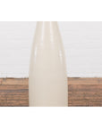 Tall Prem Collection Handmade Artisan Cream Glaze Vase with Slender Lines-5. Asian & Chinese Furniture, Art, Antiques, Vintage Home Décor for sale at FEA Home