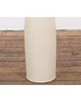 Tall Prem Collection Handmade Artisan Cream Glaze Vase with Slender Lines-6. Asian & Chinese Furniture, Art, Antiques, Vintage Home Décor for sale at FEA Home