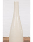Tall Prem Collection Handmade Artisan Cream Glaze Vase with Slender Lines-7. Asian & Chinese Furniture, Art, Antiques, Vintage Home Décor for sale at FEA Home