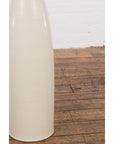 Tall Prem Collection Handmade Artisan Cream Glaze Vase with Slender Lines-8. Asian & Chinese Furniture, Art, Antiques, Vintage Home Décor for sale at FEA Home