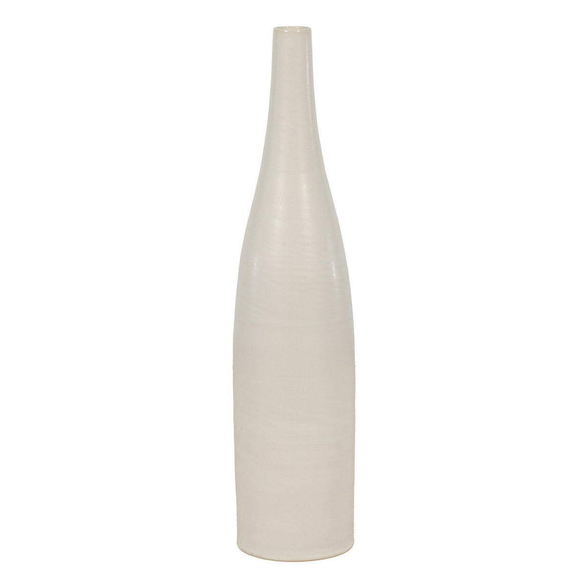 Tall Artisan Made Contemporary Vase with Cream Glaze-13. Asian & Chinese Furniture, Art, Antiques, Vintage Home Décor for sale at FEA Home