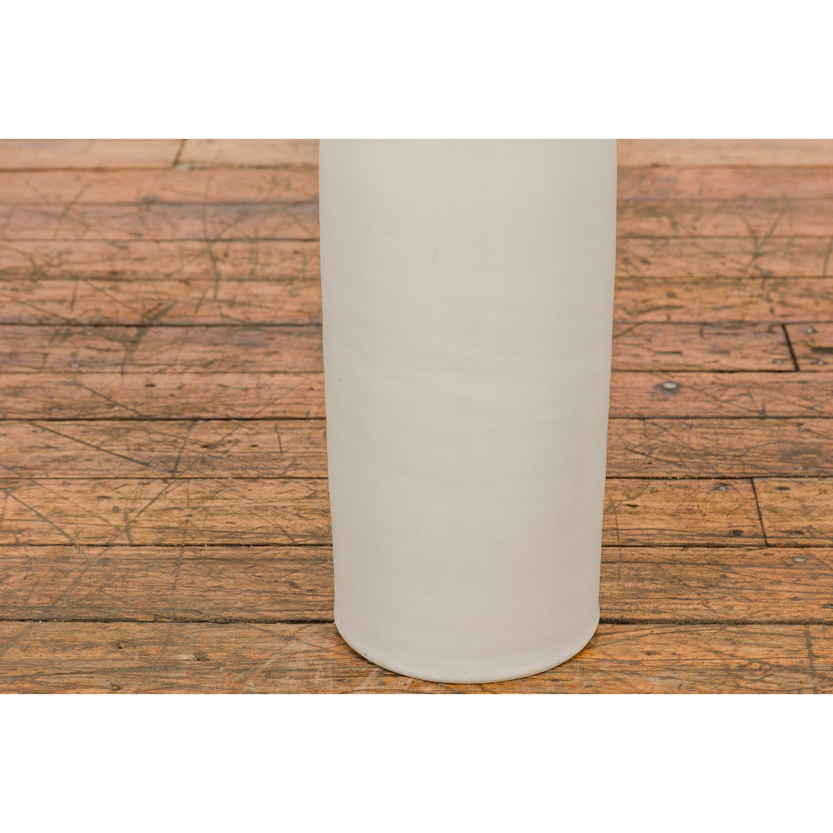 Tall Artisan Made Contemporary Vase with Cream Glaze-7. Asian & Chinese Furniture, Art, Antiques, Vintage Home Décor for sale at FEA Home