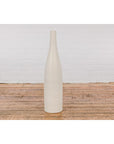 Tall Artisan Made Contemporary Vase with Cream Glaze-9. Asian & Chinese Furniture, Art, Antiques, Vintage Home Décor for sale at FEA Home