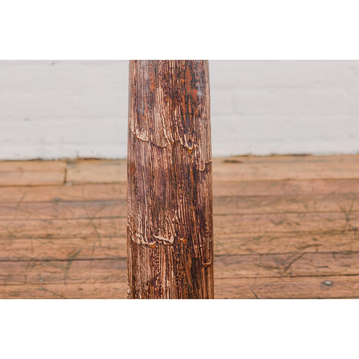 Tall and Slender Textured Brown Minimalist Ceramic Vase-11. Asian & Chinese Furniture, Art, Antiques, Vintage Home Décor for sale at FEA Home