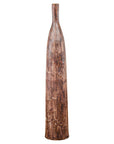 Tall and Slender Textured Brown Minimalist Ceramic Vase-1. Asian & Chinese Furniture, Art, Antiques, Vintage Home Décor for sale at FEA Home