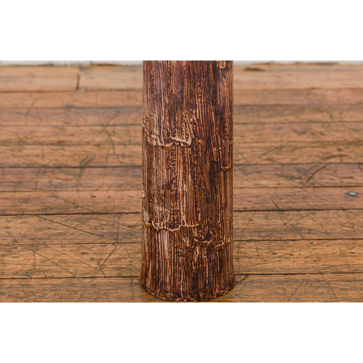 Tall and Slender Textured Brown Minimalist Ceramic Vase-9. Asian & Chinese Furniture, Art, Antiques, Vintage Home Décor for sale at FEA Home