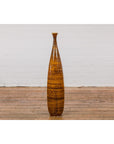 Textured Two-Tone Brown Tall Vase with Narrow Mouth, Elegant Home Decor-11. Asian & Chinese Furniture, Art, Antiques, Vintage Home Décor for sale at FEA Home