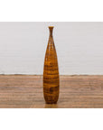 Textured Two-Tone Brown Tall Vase with Narrow Mouth, Elegant Home Decor-12. Asian & Chinese Furniture, Art, Antiques, Vintage Home Décor for sale at FEA Home