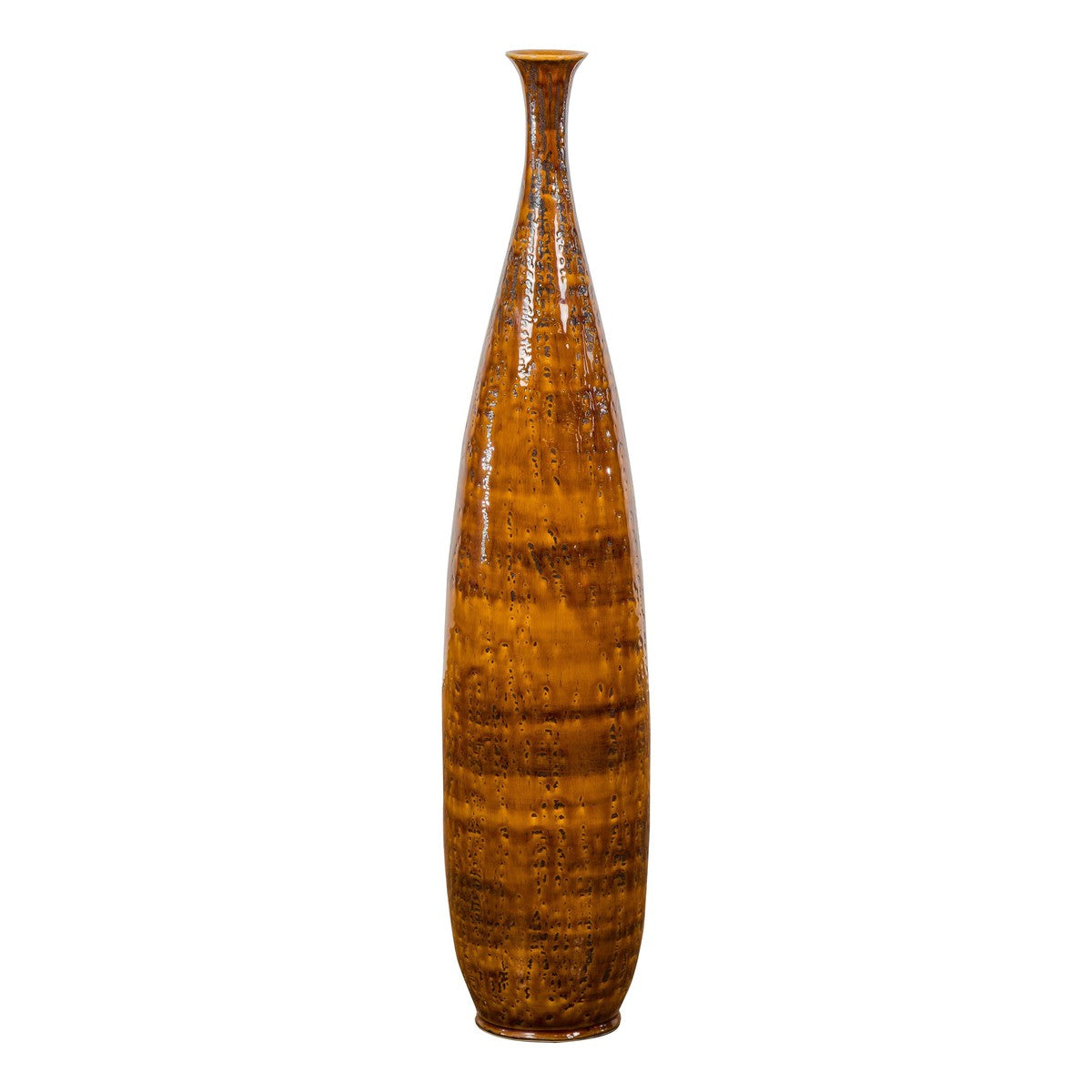 Textured Two-Tone Brown Tall Vase with Narrow Mouth, Elegant Home Decor-14. Asian & Chinese Furniture, Art, Antiques, Vintage Home Décor for sale at FEA Home