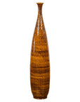 Textured Two-Tone Brown Tall Vase with Narrow Mouth, Elegant Home Decor-1. Asian & Chinese Furniture, Art, Antiques, Vintage Home Décor for sale at FEA Home