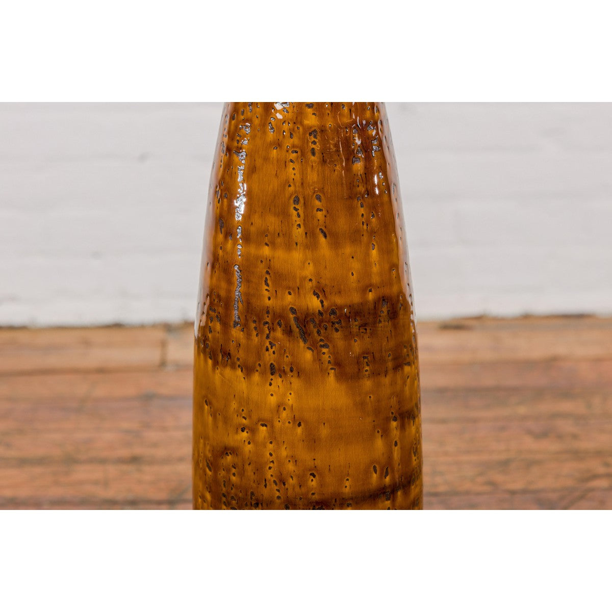 Textured Two-Tone Brown Tall Vase with Narrow Mouth, Elegant Home Decor-6. Asian & Chinese Furniture, Art, Antiques, Vintage Home Décor for sale at FEA Home
