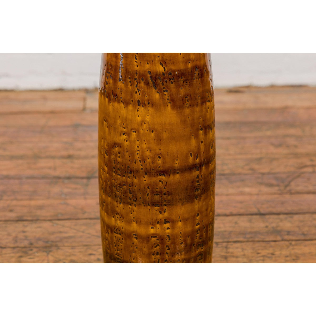 Textured Two-Tone Brown Tall Vase with Narrow Mouth, Elegant Home Decor-7. Asian & Chinese Furniture, Art, Antiques, Vintage Home Décor for sale at FEA Home