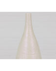 Subtle Ivory Color Tall Vase with Raised Scrolling Motifs and Narrow Mouth-3. Asian & Chinese Furniture, Art, Antiques, Vintage Home Décor for sale at FEA Home