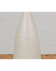 Subtle Ivory Color Tall Vase with Raised Scrolling Motifs and Narrow Mouth-4. Asian & Chinese Furniture, Art, Antiques, Vintage Home Décor for sale at FEA Home
