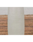 Subtle Ivory Color Tall Vase with Raised Scrolling Motifs and Narrow Mouth-6. Asian & Chinese Furniture, Art, Antiques, Vintage Home Décor for sale at FEA Home