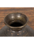 19th Century Brass Vessel with Abundant Etched Foliage Décor-10. Asian & Chinese Furniture, Art, Antiques, Vintage Home Décor for sale at FEA Home