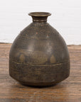 19th Century Brass Vessel with Abundant Etched Foliage Décor-13. Asian & Chinese Furniture, Art, Antiques, Vintage Home Décor for sale at FEA Home