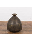 19th Century Brass Vessel with Abundant Etched Foliage Décor-3. Asian & Chinese Furniture, Art, Antiques, Vintage Home Décor for sale at FEA Home