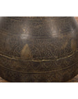 19th Century Brass Vessel with Abundant Etched Foliage Décor-6. Asian & Chinese Furniture, Art, Antiques, Vintage Home Décor for sale at FEA Home