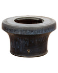 Japanese Antique Blue and Black Glazed Ceramic Hibachi for Drinking Saké-1. Asian & Chinese Furniture, Art, Antiques, Vintage Home Décor for sale at FEA Home