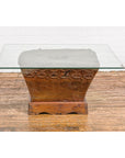 Wood Mortar Converted into Decorative Table with Carved Rosettes-8. Asian & Chinese Furniture, Art, Antiques, Vintage Home Décor for sale at FEA Home
