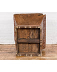 Wood Mortar Converted into Decorative Table with Carved Rosettes-20. Asian & Chinese Furniture, Art, Antiques, Vintage Home Décor for sale at FEA Home