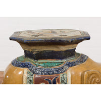 Antique Hand-Painted Annamese Ceramic Garden Stool from Vietnam, circa 1900