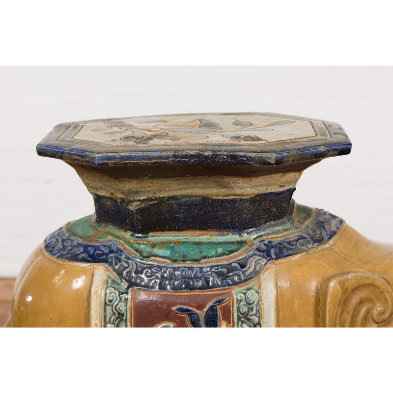 Antique Hand-Painted Annamese Ceramic Garden Stool from Vietnam, circa 1900-YN7840-12. Asian & Chinese Furniture, Art, Antiques, Vintage Home Décor for sale at FEA Home