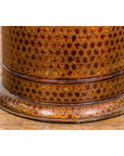 Round Negora Lacquer Storage Bin with Snakeskin Patterns-6. Asian & Chinese Furniture, Art, Antiques, Vintage Home Décor for sale at FEA Home