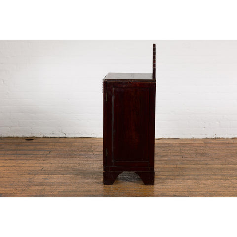 Art Deco Inspired Vintage Side Cabinet with Rising Back-YN7849-16. Asian & Chinese Furniture, Art, Antiques, Vintage Home Décor for sale at FEA Home