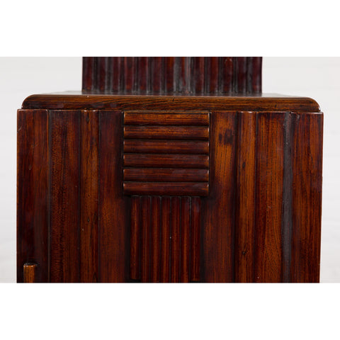 Art Deco Inspired Vintage Side Cabinet with Rising Back-YN7849-8. Asian & Chinese Furniture, Art, Antiques, Vintage Home Décor for sale at FEA Home