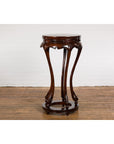 Chinese Late Qing Dynasty Plant Stand with Carved Apron and Curving Legs-12. Asian & Chinese Furniture, Art, Antiques, Vintage Home Décor for sale at FEA Home