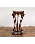 Chinese Late Qing Dynasty Plant Stand with Carved Apron and Curving Legs-13. Asian & Chinese Furniture, Art, Antiques, Vintage Home Décor for sale at FEA Home