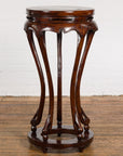 Chinese Late Qing Dynasty Plant Stand with Carved Apron and Curving Legs-15. Asian & Chinese Furniture, Art, Antiques, Vintage Home Décor for sale at FEA Home