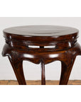 Chinese Late Qing Dynasty Plant Stand with Carved Apron and Curving Legs-4. Asian & Chinese Furniture, Art, Antiques, Vintage Home Décor for sale at FEA Home