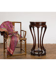 Chinese Late Qing Dynasty Plant Stand with Carved Apron and Curving Legs-5. Asian & Chinese Furniture, Art, Antiques, Vintage Home Décor for sale at FEA Home