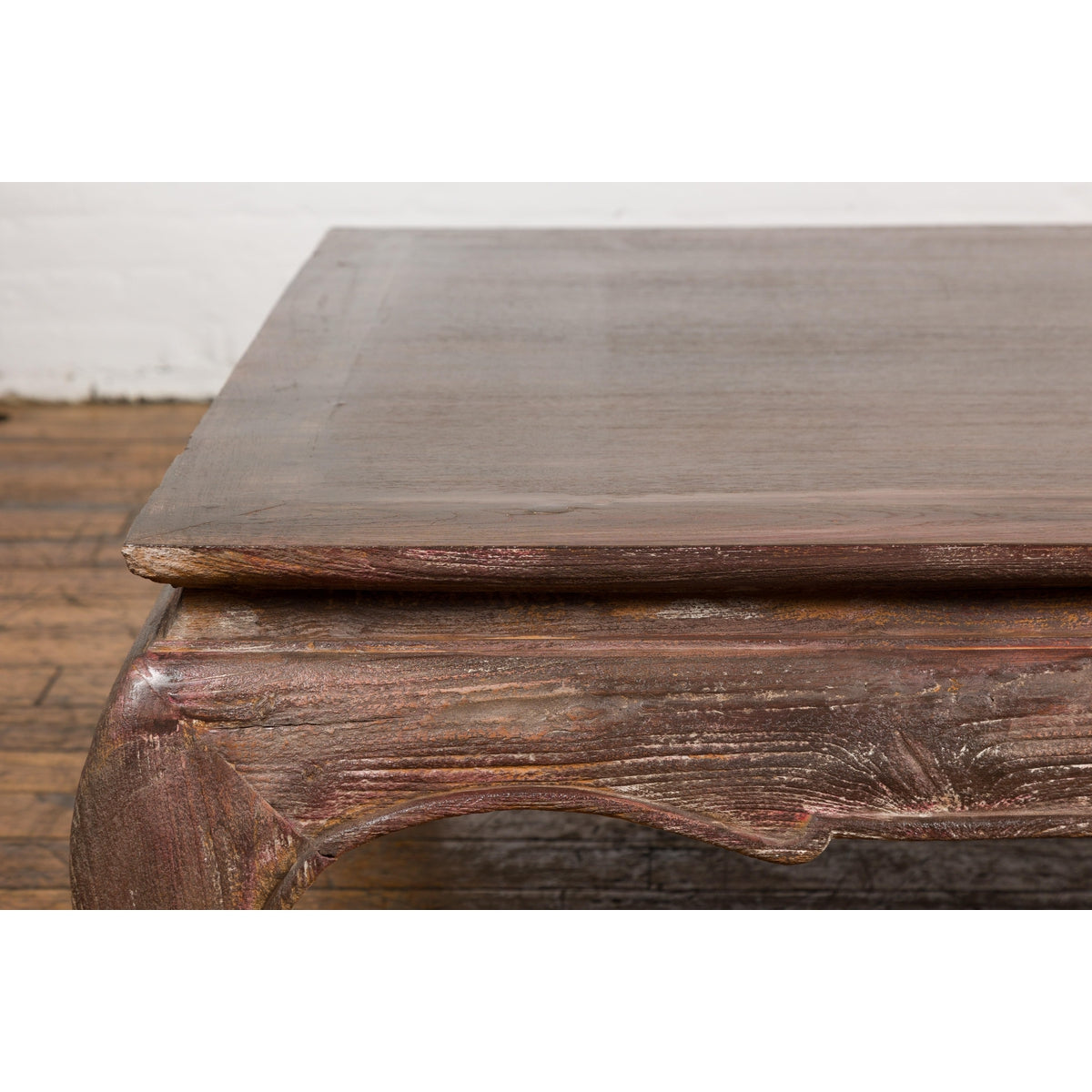 Vintage Asian Distressed Wood Coffee Table-6. Asian & Chinese Furniture, Art, Antiques, Vintage Home Décor for sale at FEA Home