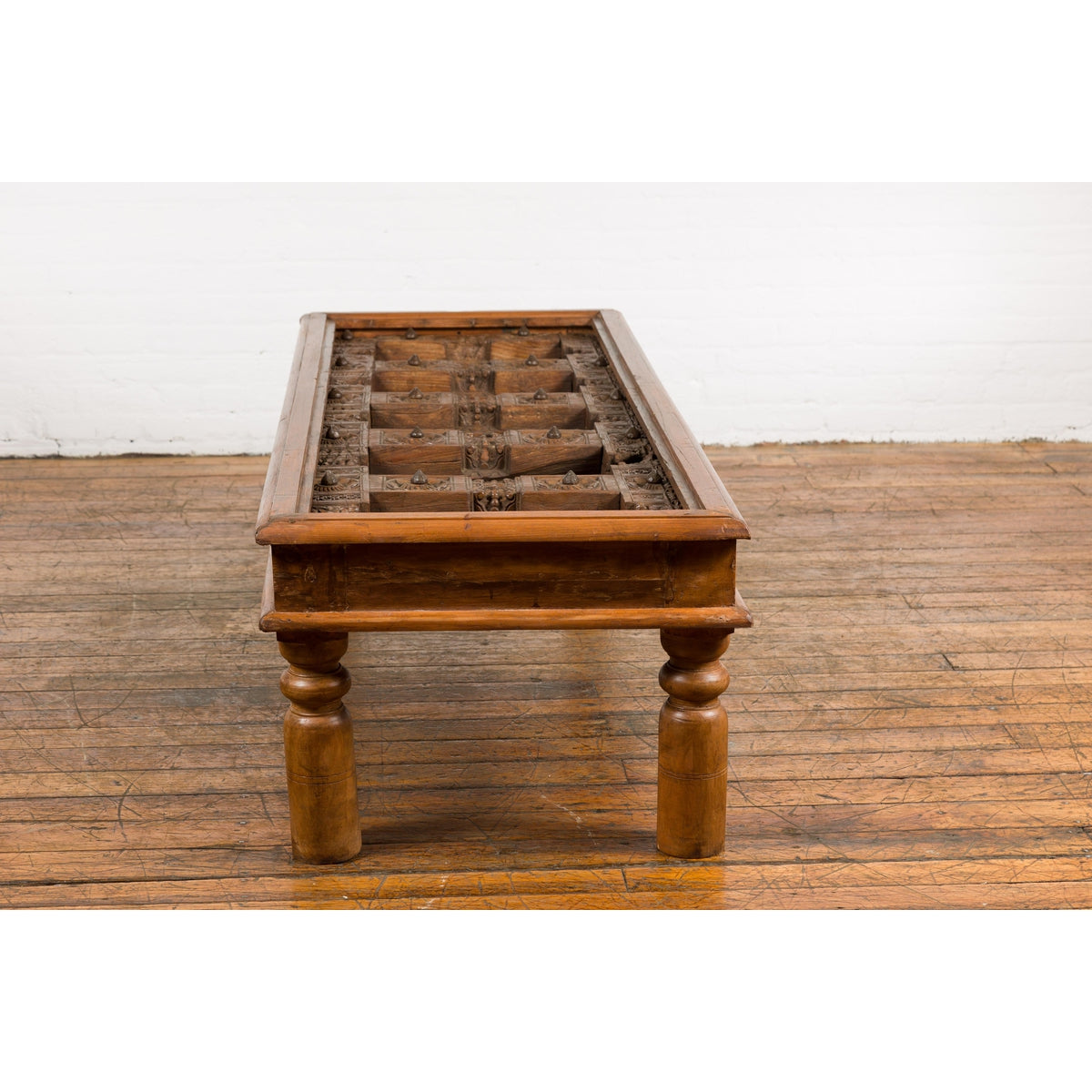 Antique Sheesham Wood and Iron Exterior Door Made into a Coffee Table-19. Asian & Chinese Furniture, Art, Antiques, Vintage Home Décor for sale at FEA Home