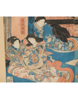 Japanese Meiji Period 19th Century Signed Diptych Woodblock Print, Custom Framed-10. Asian & Chinese Furniture, Art, Antiques, Vintage Home Décor for sale at FEA Home