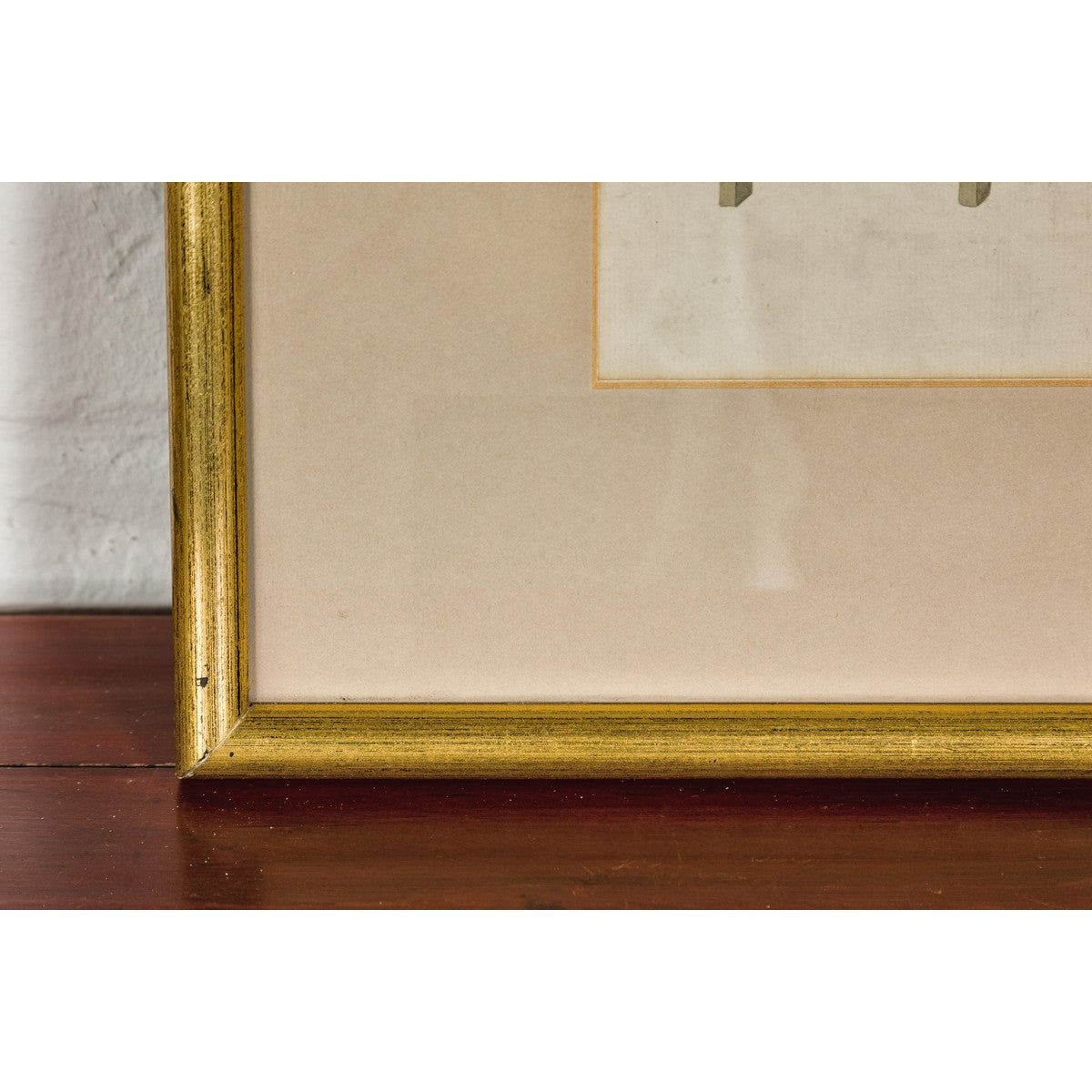 Woman in a Blue Dress Threading Silk Watercolor in Gilt Frame-13. Asian & Chinese Furniture, Art, Antiques, Vintage Home Décor for sale at FEA Home