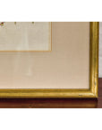Woman in a Blue Dress Threading Silk Watercolor in Gilt Frame-14. Asian & Chinese Furniture, Art, Antiques, Vintage Home Décor for sale at FEA Home