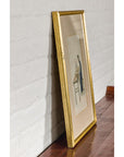 Woman in a Blue Dress Threading Silk Watercolor in Gilt Frame-15. Asian & Chinese Furniture, Art, Antiques, Vintage Home Décor for sale at FEA Home