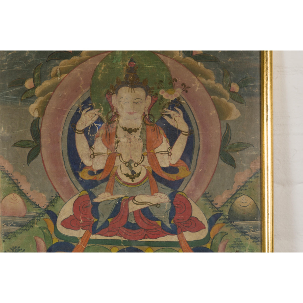 Antique Framed Buddhist Painting-11. Asian & Chinese Furniture, Art, Antiques, Vintage Home Décor for sale at FEA Home