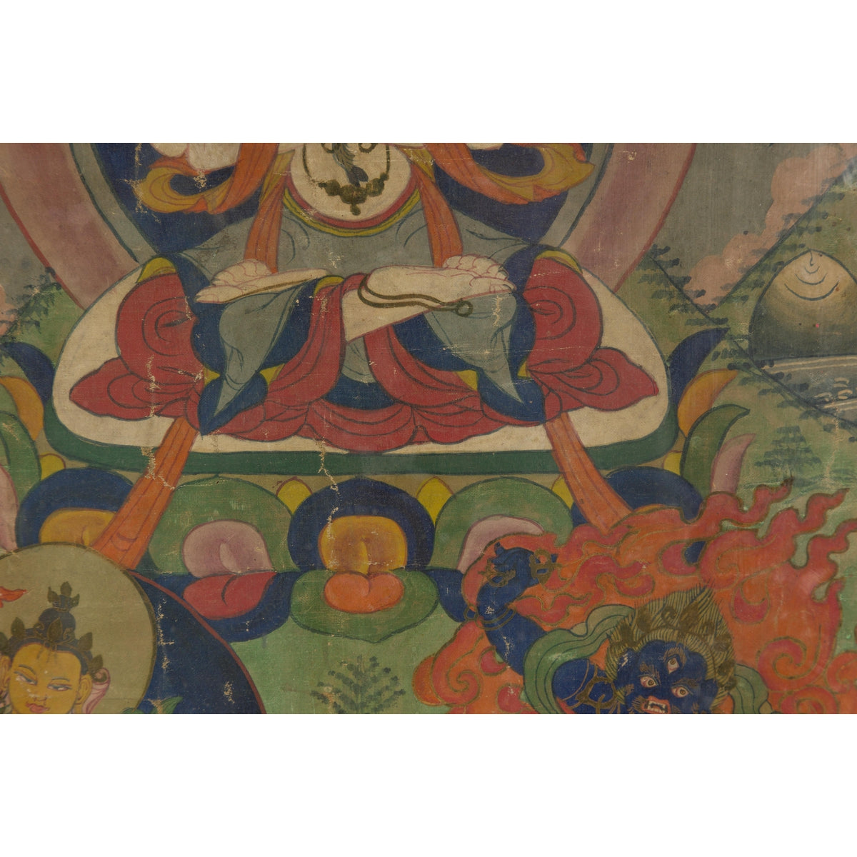 Antique Framed Buddhist Painting-12. Asian & Chinese Furniture, Art, Antiques, Vintage Home Décor for sale at FEA Home