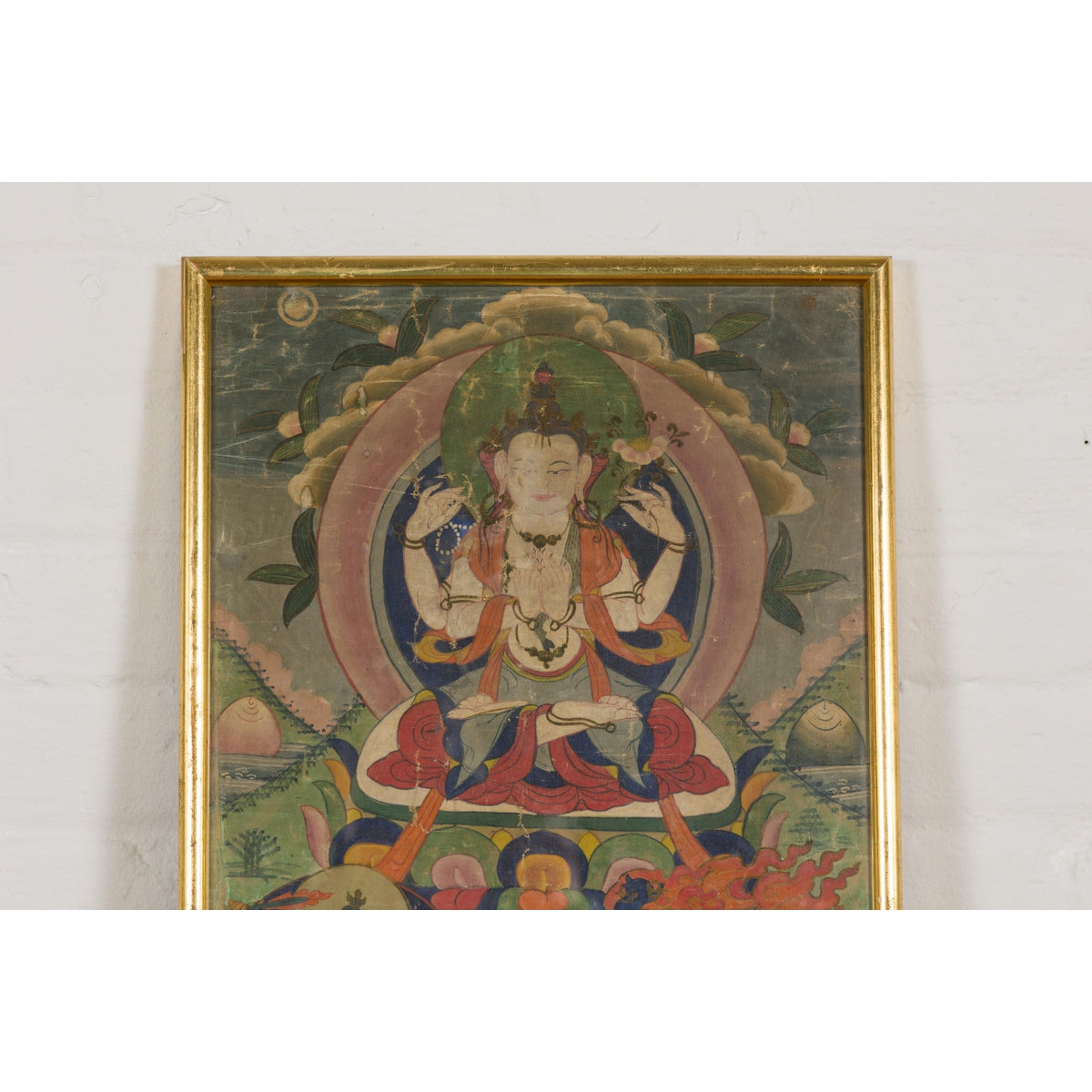 Antique Framed Buddhist Painting-4. Asian & Chinese Furniture, Art, Antiques, Vintage Home Décor for sale at FEA Home
