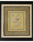 Late Qing Dynasty Embroidered Silk Fabric with Bird in Custom Frame-1. Asian & Chinese Furniture, Art, Antiques, Vintage Home Décor for sale at FEA Home